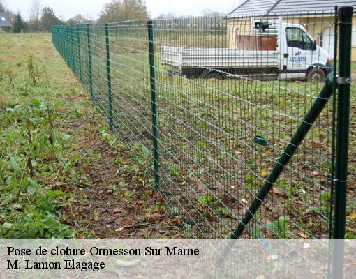 Pose de cloture  ormesson-sur-marne-94490 M. Lamon Elagage